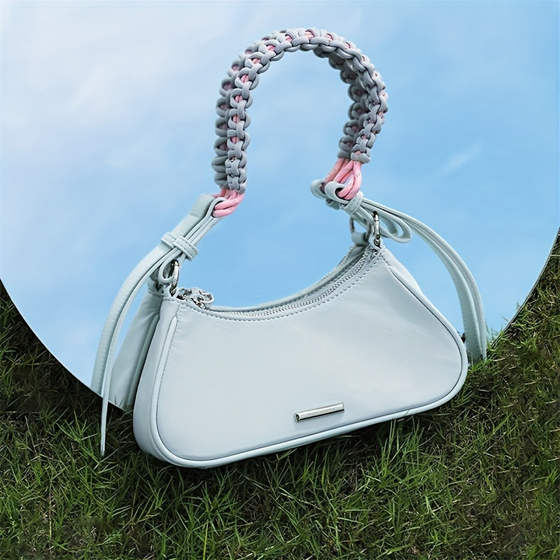 TOUTOU レディース 脇掛けバッグ ファッション 編み込みストラップ ポーチ ニッチデザイン ショルダーバッグ