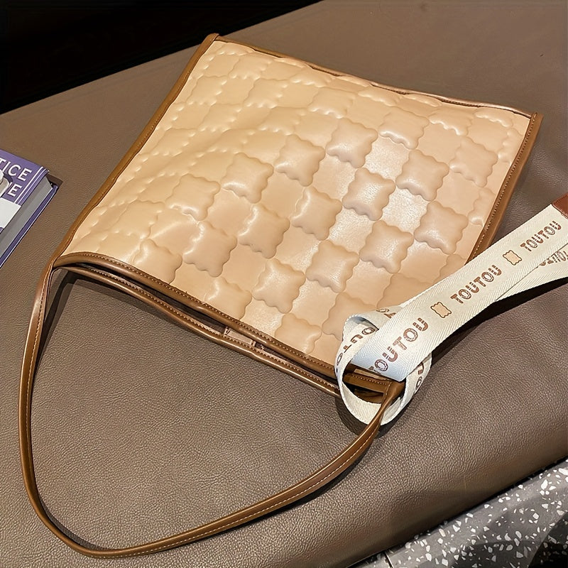 クッキー型押し トートバッグ ニッチデザイン ショルダーバッグ 大容量 レディース ハンドバッグ