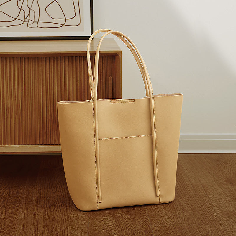 無地 トートバッグ レディース ファッション通勤 ショルダーバッグ ダブルショルダー ハンドバッグ