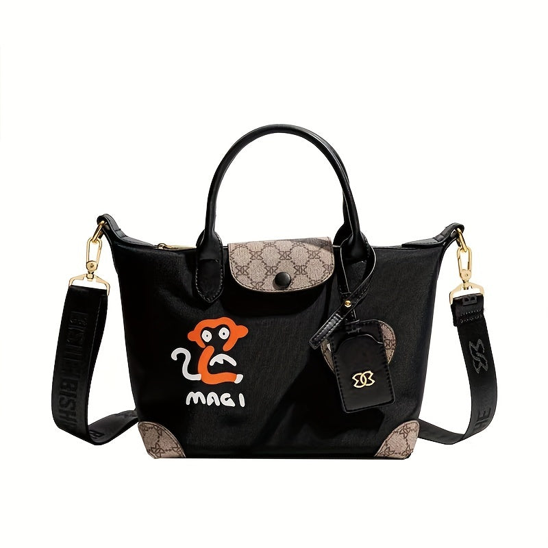 幾何柄 クロスボディバッグ 軽量 トラベルハンドバッグ 多用途 ナイロン お出かけバッグ レディース