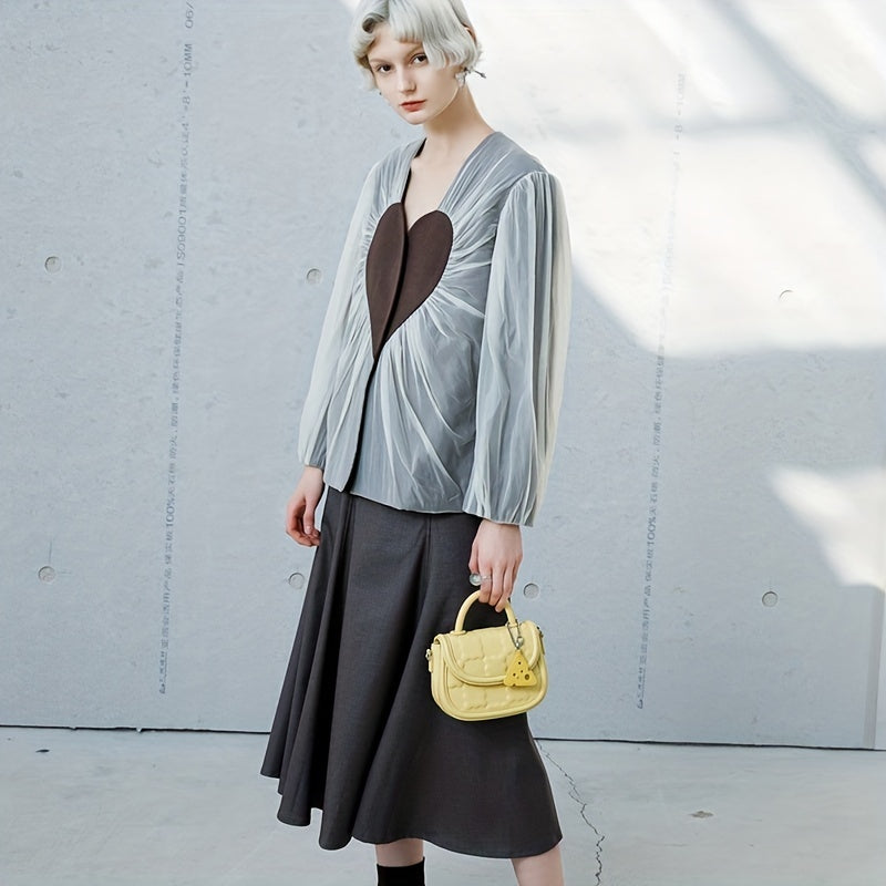 TOUTOU クッキー型押し ハンドバッグ ミニ PUレザー クロスボディ レディース フラップサドルバッグ