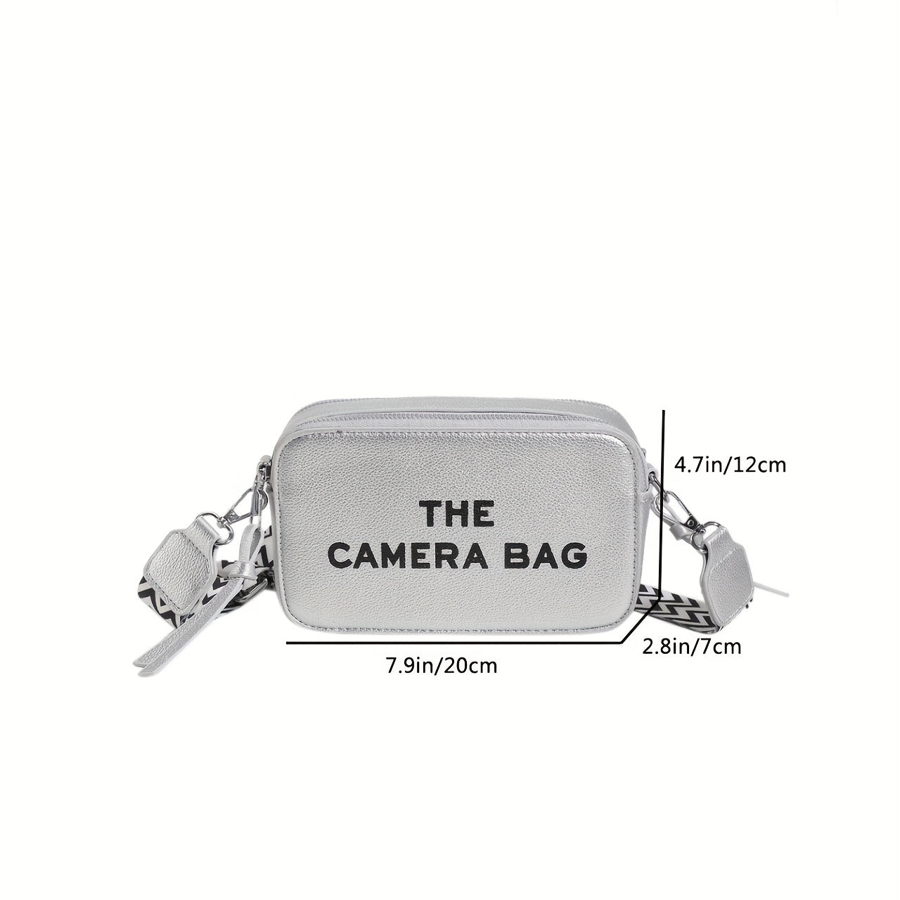 シンプルレター柄 ミニスクエア クロスボディバッグ どんなコーデにも合う ファスナーショルダー レディース カジュアルバッグ