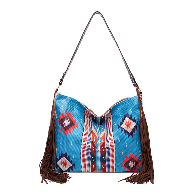 インディアンスタイル タッセルショルダーバッグ レディース 大容量 ショルダーバッグ