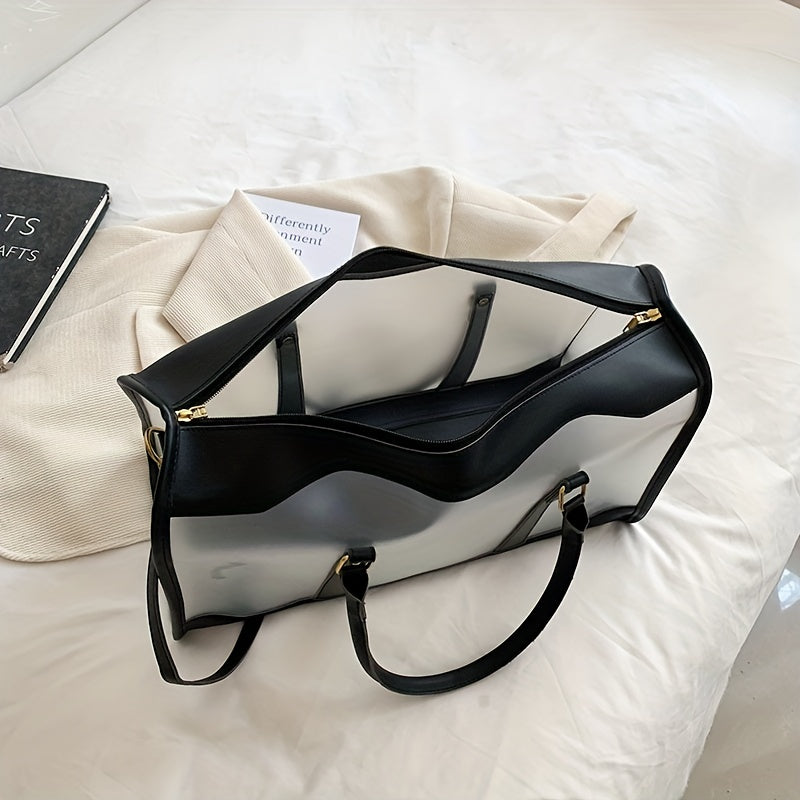 クリアPVC フロスト加工 トラベルバッグ 大容量 クロスボディ ポータブル スポーツダッフルバッグ