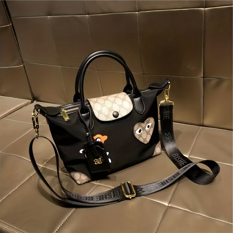 幾何柄 クロスボディバッグ 軽量 トラベルハンドバッグ 多用途 ナイロン お出かけバッグ レディース