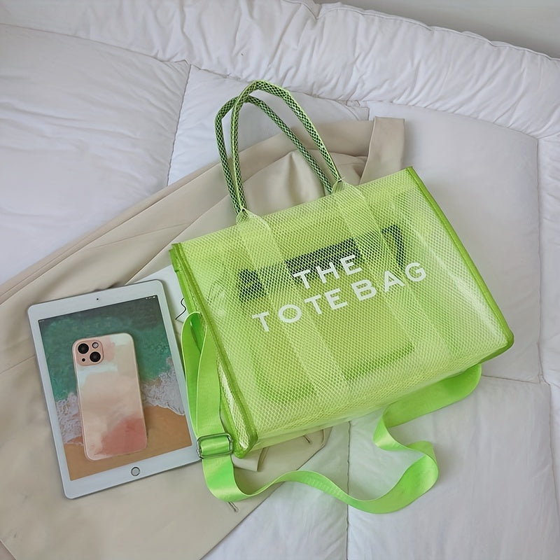 クリア トートバッグ レディース キャンディカラー PVCジェリーハンドバッグ トレンド サマービーチ ショルダーバッグ