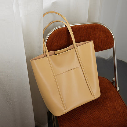 無地 トートバッグ レディース ファッション通勤 ショルダーバッグ ダブルショルダー ハンドバッグ