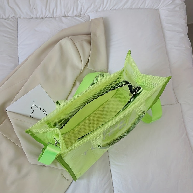 クリア トートバッグ レディース キャンディカラー PVCジェリーハンドバッグ トレンド サマービーチ ショルダーバッグ