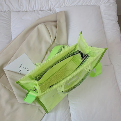 クリア トートバッグ レディース キャンディカラー PVCジェリーハンドバッグ トレンド サマービーチ ショルダーバッグ