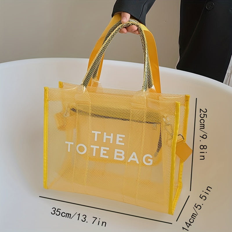 クリア トートバッグ レディース キャンディカラー PVCジェリーハンドバッグ トレンド サマービーチ ショルダーバッグ