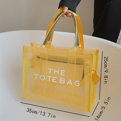 クリア トートバッグ レディース キャンディカラー PVCジェリーハンドバッグ トレンド サマービーチ ショルダーバッグ