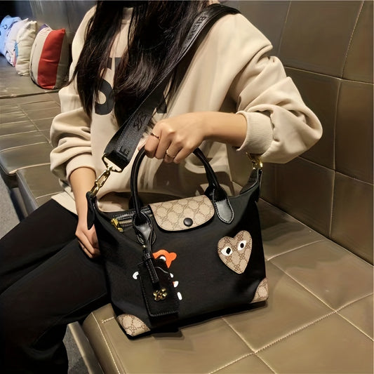 幾何柄 クロスボディバッグ 軽量 トラベルハンドバッグ 多用途 ナイロン お出かけバッグ レディース