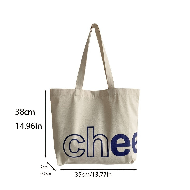 レター柄 キャンバストートバッグ 大容量 ミニマルデザイン ショルダーバッグ レディース ハンドバッグ