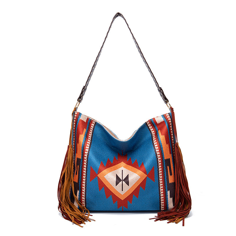インディアンスタイル タッセルショルダーバッグ レディース 大容量 ショルダーバッグ