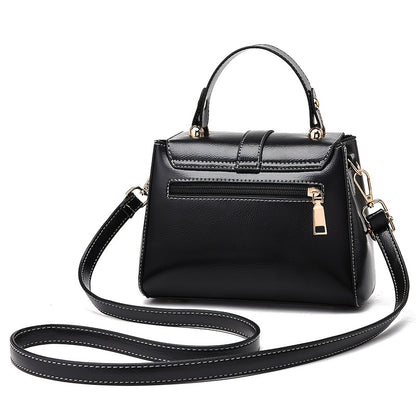 おしゃれバックル サッチェルバッグ レディース フェイクレザー フラップバッグ カジュアル 無地 ショルダーバッグ