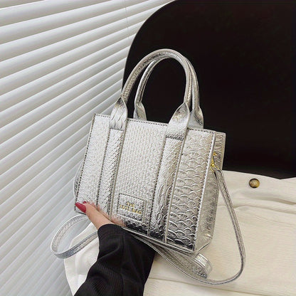 レディース おしゃれミニスクエアバッグ 軽量 クロスボディ／ショルダーバッグ どんなコーデにも合う サッチェル