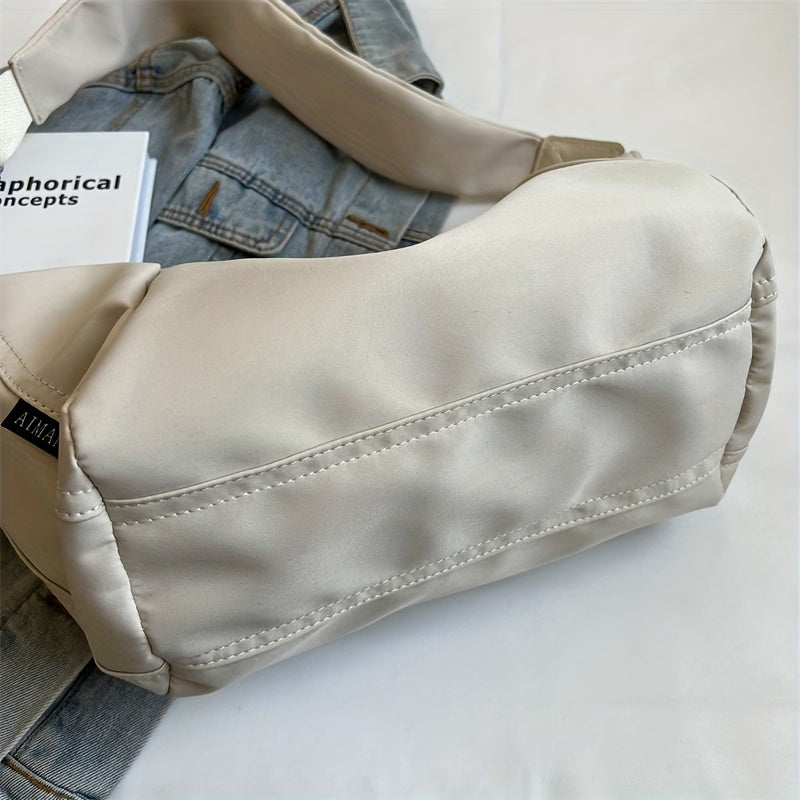 トレンド ギャザー クロスボディバッグ 大容量 シュウマイ型（ダンプリング）バッグ カジュアル スポーツ＆旅行用 ショルダー