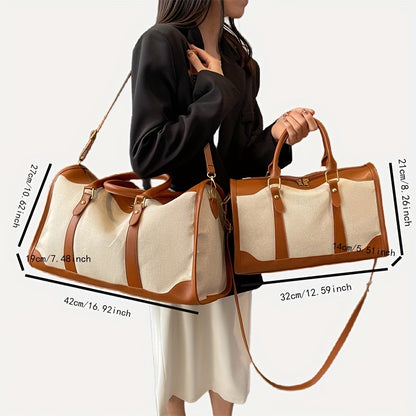 キャンバス ボストンバッグ レディース 大容量 トラベルハンドバッグ ヴィンテージ ステッチ クロスボディ