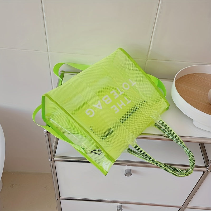 クリア トートバッグ レディース キャンディカラー PVCジェリーハンドバッグ トレンド サマービーチ ショルダーバッグ