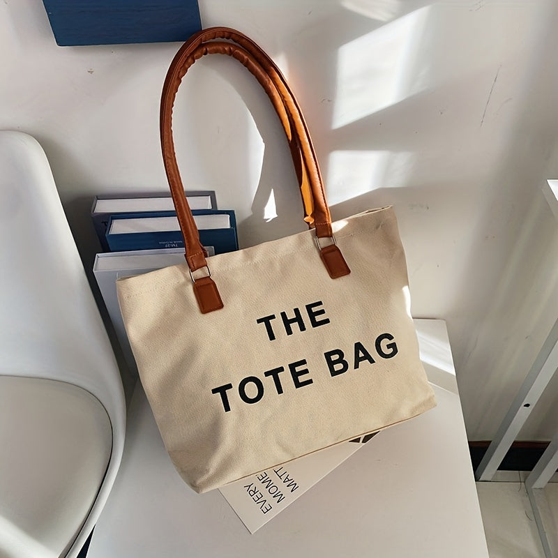 レター柄 トートショルダーバッグ 万能収納バッグ 通勤・通学向け シンプルおしゃれバッグ