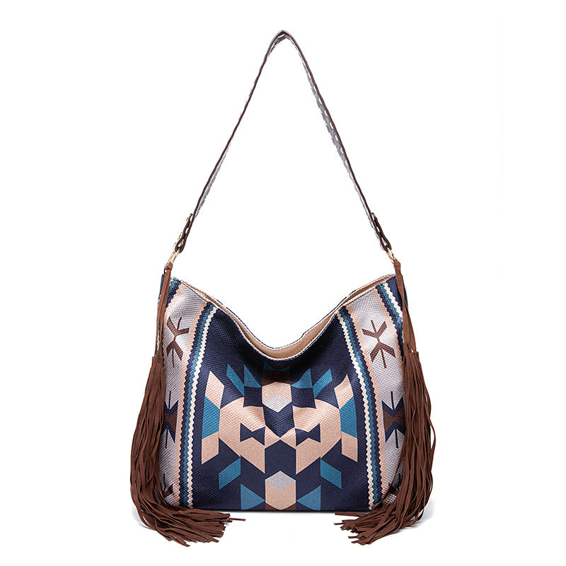 インディアンスタイル タッセルショルダーバッグ レディース 大容量 ショルダーバッグ