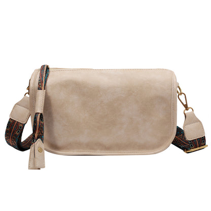 レトロスタイル ショルダーバッグ ファスナー付き メッセンジャーバッグ レディース フェイクレザー クロスボディ