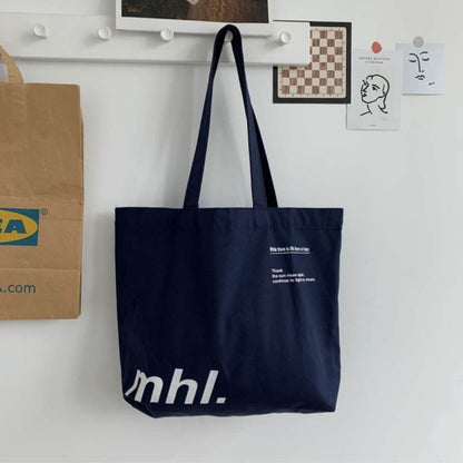 レター柄 キャンバストートバッグ 大容量 ミニマルデザイン ショルダーバッグ レディース ハンドバッグ