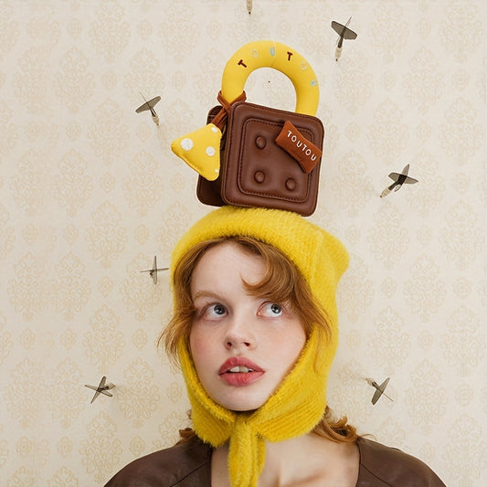 TOUTOU キャラメルワッフル ハンドバッグ ミニ オリジナルデザイン ポーチ レディース／ガールズ チェーンショルダーバッグ