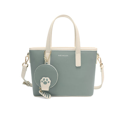 シンプル レター装飾 トートバッグ エレガント 大容量 ハンドバッグ レディース スタイリッシュ ショルダーバッグ