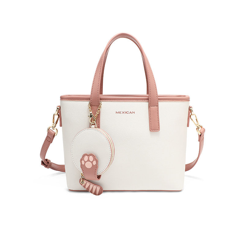 シンプル レター装飾 トートバッグ エレガント 大容量 ハンドバッグ レディース スタイリッシュ ショルダーバッグ