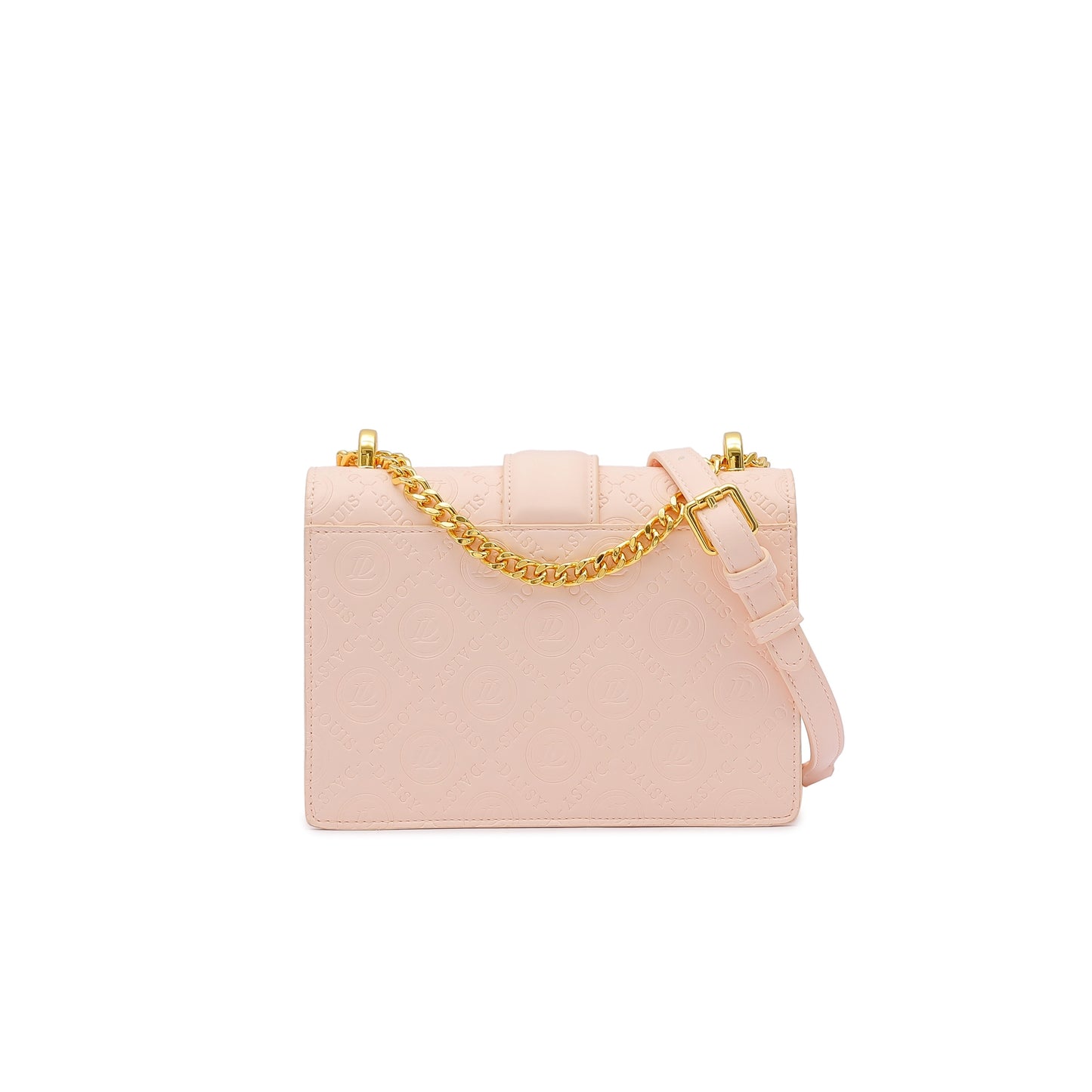 レター型押し クロスボディバッグ ファッション チェーンショルダーバッグ スイートデザイン スクエアバッグ レディース