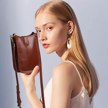 ミニ クロスボディバッグ 無地 多用途 スマホショルダーバッグ 長さ調節可能 ストラップバッグ