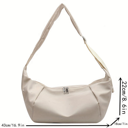 トレンド ギャザー クロスボディバッグ 大容量 シュウマイ型（ダンプリング）バッグ カジュアル スポーツ＆旅行用 ショルダー