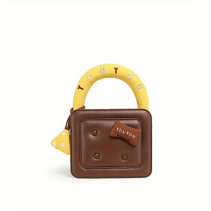 TOUTOU キャラメルワッフル ハンドバッグ ミニ オリジナルデザイン ポーチ レディース／ガールズ チェーンショルダーバッグ