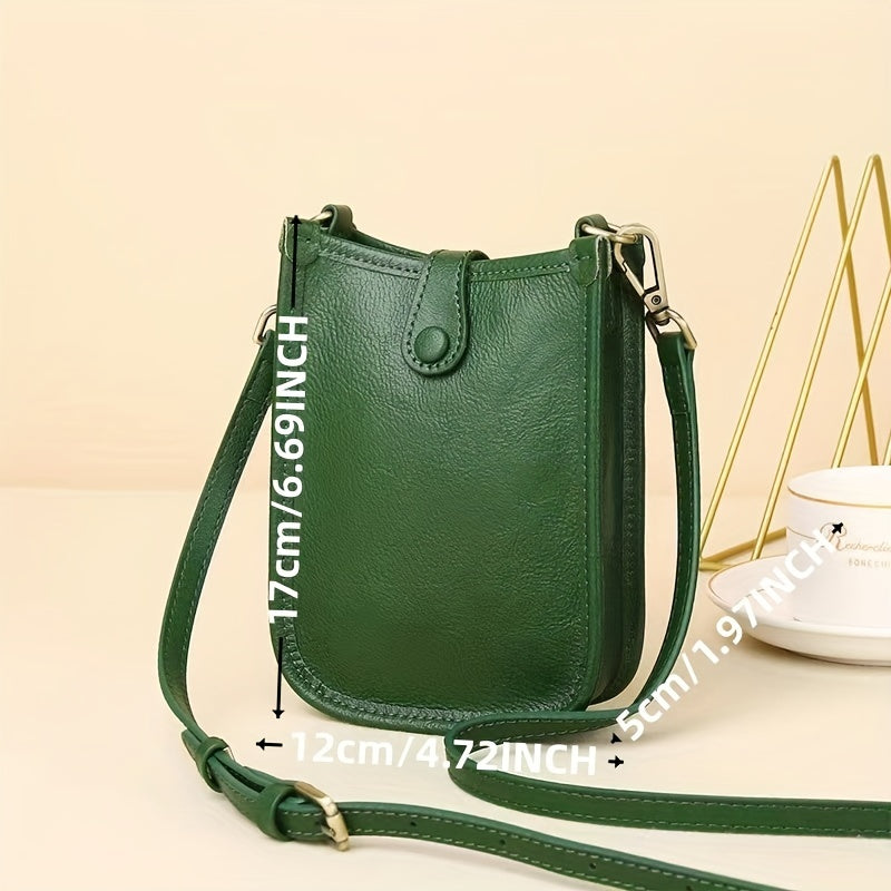 ミニ クロスボディバッグ 無地 多用途 スマホショルダーバッグ 長さ調節可能 ストラップバッグ