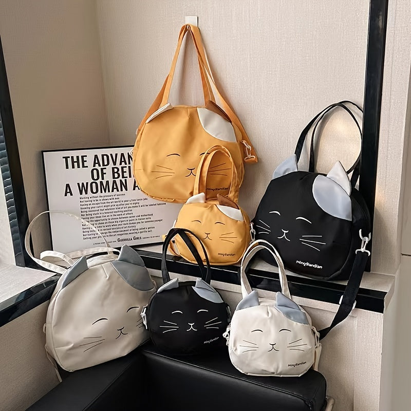かわいい猫型 ショルダーバッグ カートゥーン風 ハンドバッグ トレンド 大容量 クロスボディ レディース