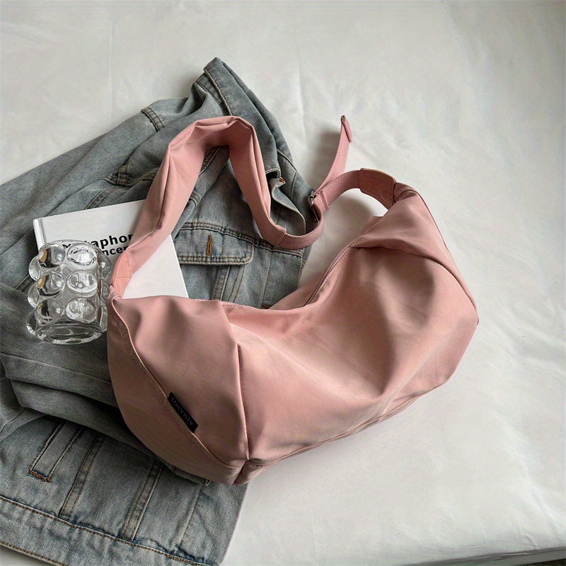 トレンド ギャザー クロスボディバッグ 大容量 シュウマイ型（ダンプリング）バッグ カジュアル スポーツ＆旅行用 ショルダー