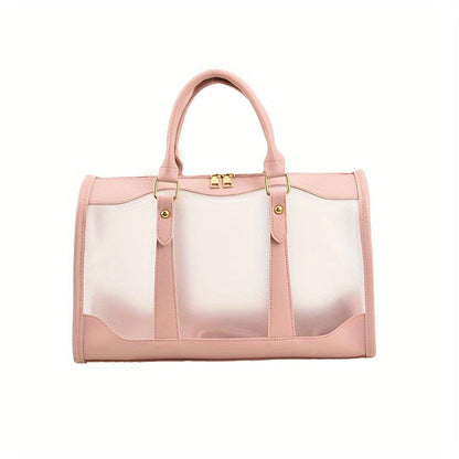 クリアPVC フロスト加工 トラベルバッグ 大容量 クロスボディ ポータブル スポーツダッフルバッグ