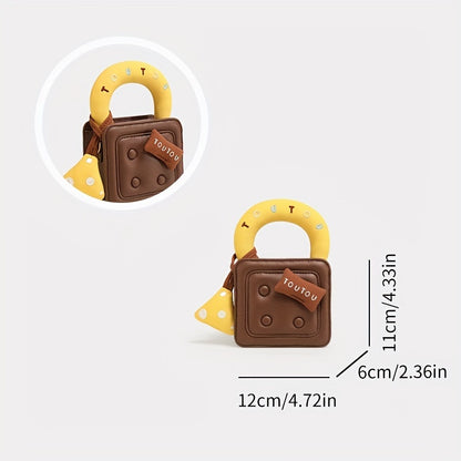 TOUTOU キャラメルワッフル ハンドバッグ ミニ オリジナルデザイン ポーチ レディース／ガールズ チェーンショルダーバッグ