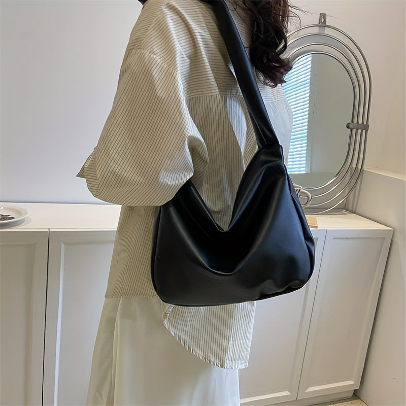 ファッション ファスナーショルダーバッグ シンプル 大容量 メッセンジャーバッグ レディース PUショルダー