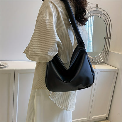 ファッション ファスナーショルダーバッグ シンプル 大容量 メッセンジャーバッグ レディース PUショルダー