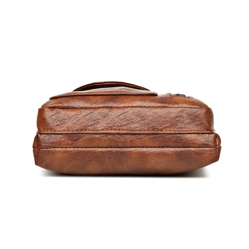 テクスチャー加工 クロスボディフォンバッグ オイルワックス風 フェイクレザー 多ポケット ファスナーショルダー レディース