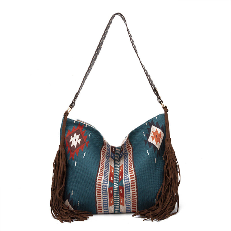 インディアンスタイル タッセルショルダーバッグ レディース 大容量 ショルダーバッグ