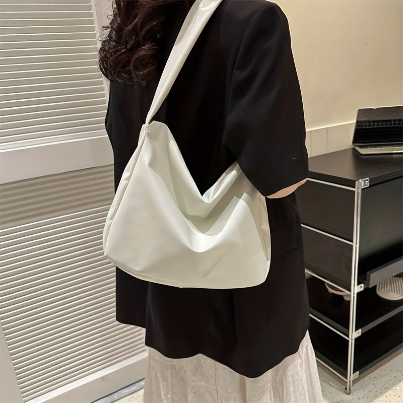 ファッション ファスナーショルダーバッグ シンプル 大容量 メッセンジャーバッグ レディース PUショルダー