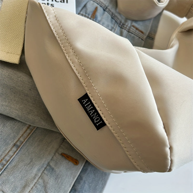 トレンド ギャザー クロスボディバッグ 大容量 シュウマイ型（ダンプリング）バッグ カジュアル スポーツ＆旅行用 ショルダー