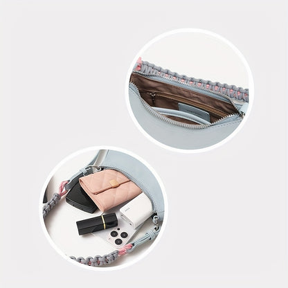 TOUTOU レディース 脇掛けバッグ ファッション 編み込みストラップ ポーチ ニッチデザイン ショルダーバッグ