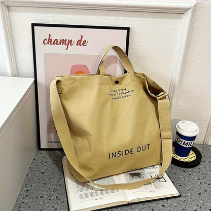 ヴィンテージ キャンバス トートバッグ レディース 大容量 ハンドバッグ カジュアル トラベル クロスボディ