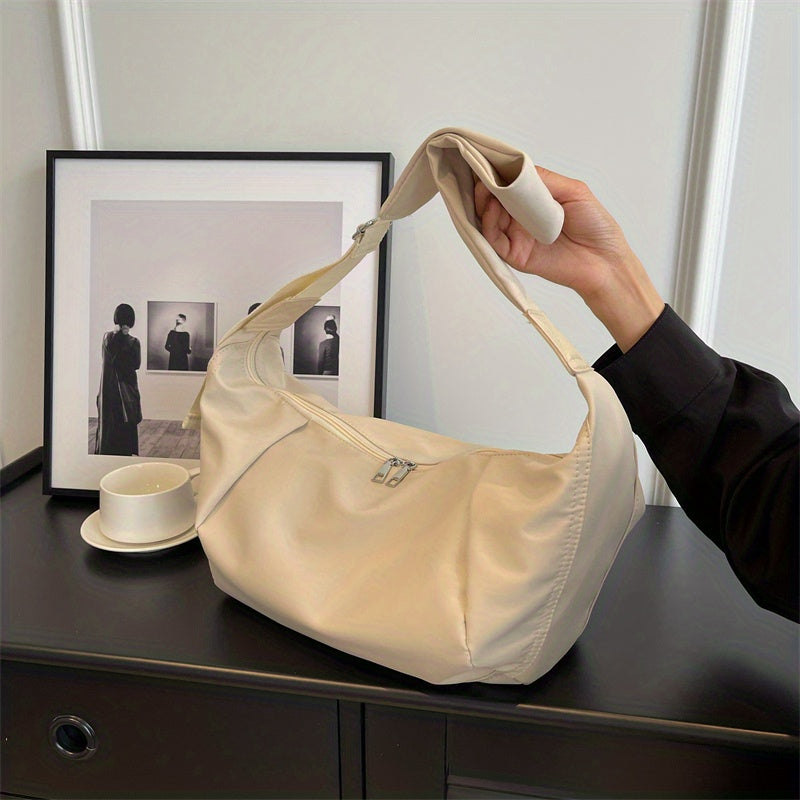 トレンド ギャザー クロスボディバッグ 大容量 シュウマイ型（ダンプリング）バッグ カジュアル スポーツ＆旅行用 ショルダー