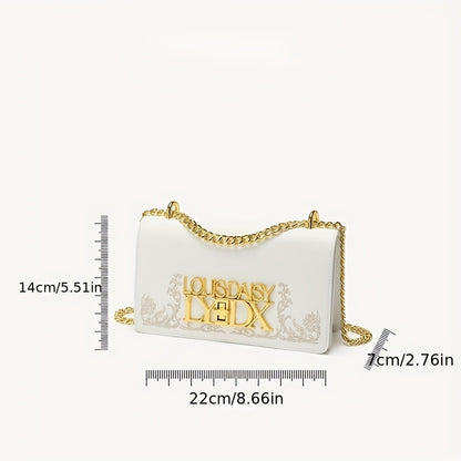 ツイストロック ボックスクラッチ ゴールドチェーン 防水ショルダーバッグ 着脱式ストラップ 植物柄 エレガントバッグ