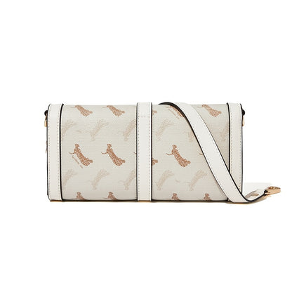 アニマル柄 バゲットバッグ ファッション フラップショルダーバッグ バックル装飾 レディース 脇掛けミニバッグ